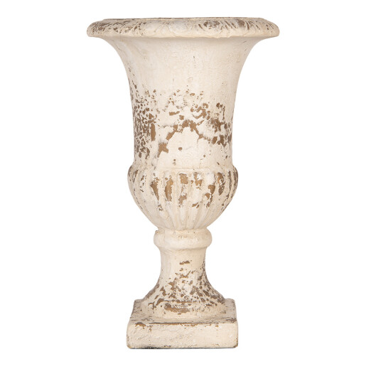 Ghiveci flori ceramica bej vintage Ø 25x42 cm