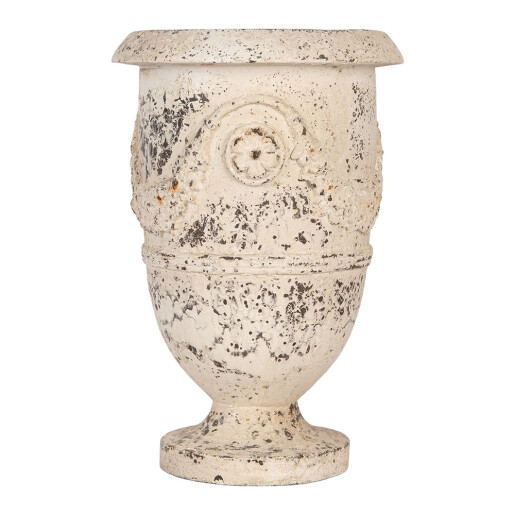 Ghiveci flori ceramica bej vintage Ø 24x36 cm