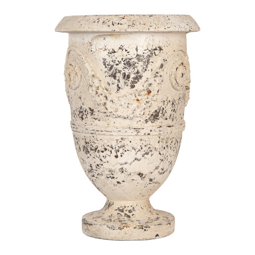 Ghiveci flori ceramica bej vintage Ø 24x36 cm