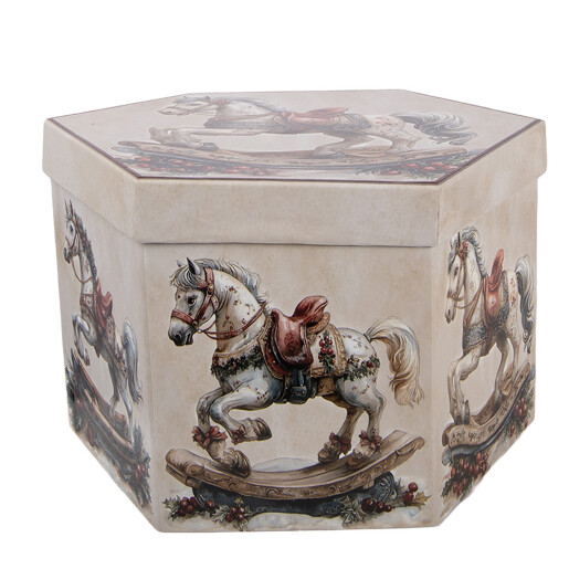Set 14 globuri brad Craciun in cutie cadou Caluti  (14) 8x8x8 cm
