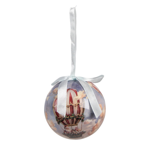 Set 14 globuri brad Craciun in cutie cadou Balon Zburator (14) 8x8x8 cm
