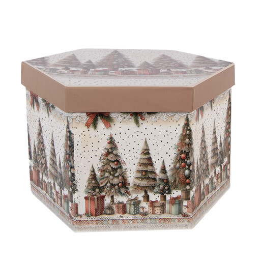 Set 14 globuri brad Craciun in cutie cadou Braduti (14) 8x8x8 cm