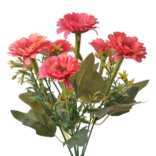 Buchet flori artificiale verzi roz 10x10x30 cm