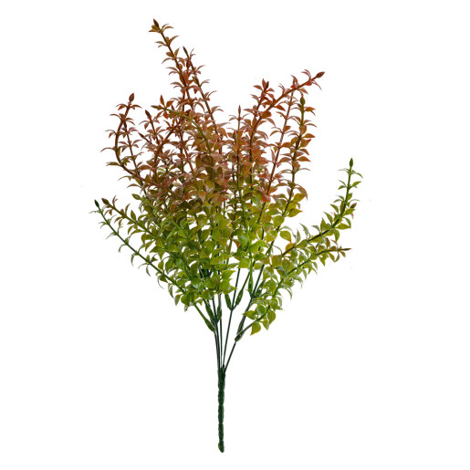 Buchet plante artificiale verzi maro 10x10x40 cm