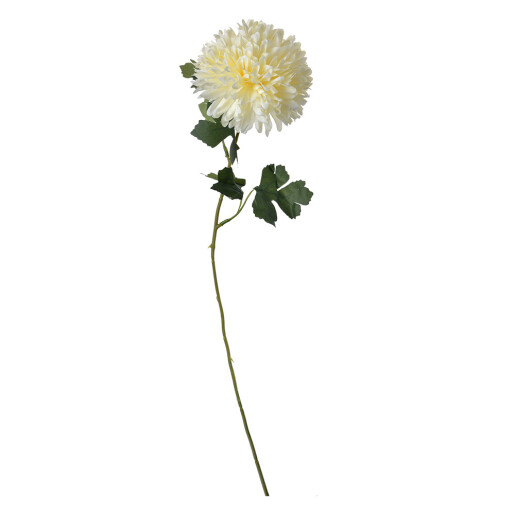 Set 12 Crizanteme artificiale albe verzi 10x10x54 cm