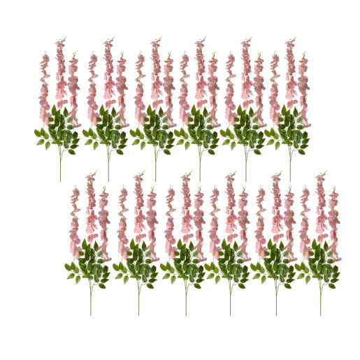 Set 12 flori artificiale roz verzi (12) 30x12x110 cm