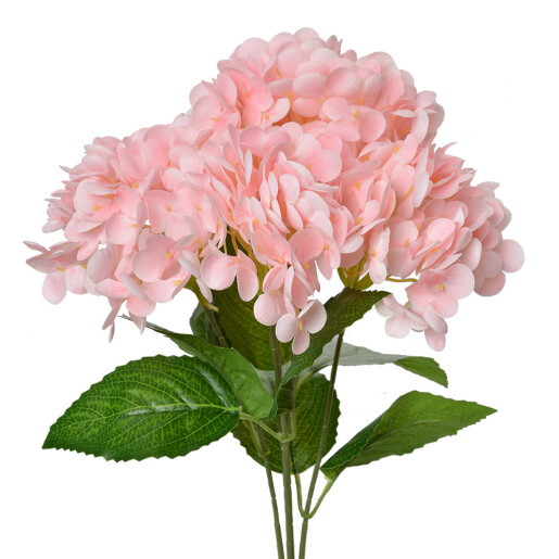 Buchet Hortensii artificiale roz verzi 23x23x45 cm