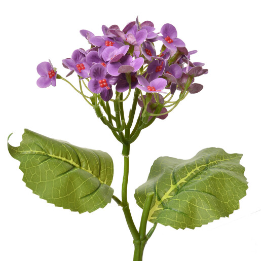 Set 3 Hortensii artificiale violet verzi 19x10x37 cm