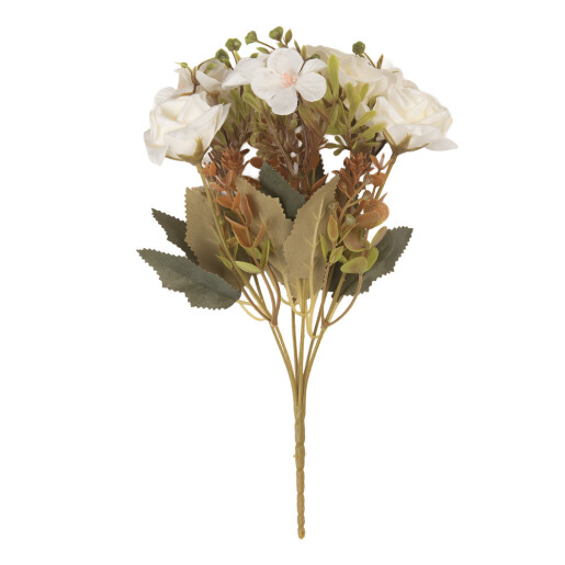 Buchet flori artificiale albe verzi 12x10x29 cm