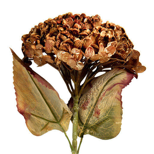 Hortensie artificiala maro verde II 15x15x47 cm