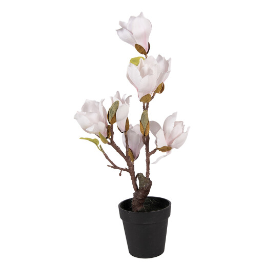 Magnolie artificiala alba in ghiveci 12x12x40 cm