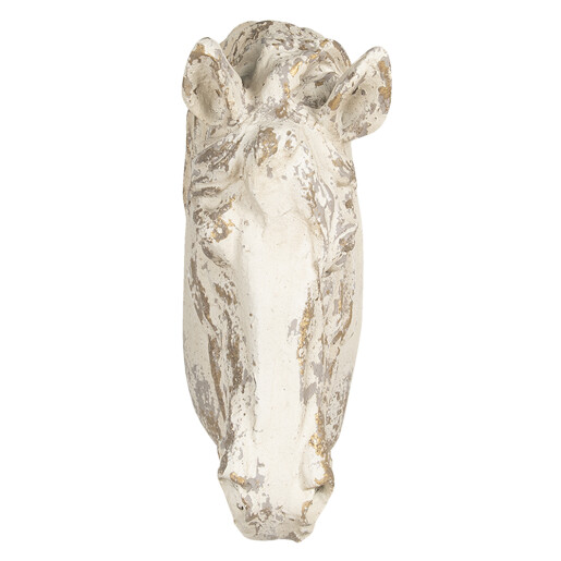 Figurina Cal perete polirasina alba vintage 32x16x45 cm