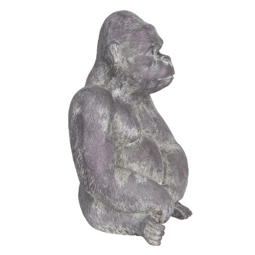 Figurina Maimuta polirasina gri alba 24x22x37 cm