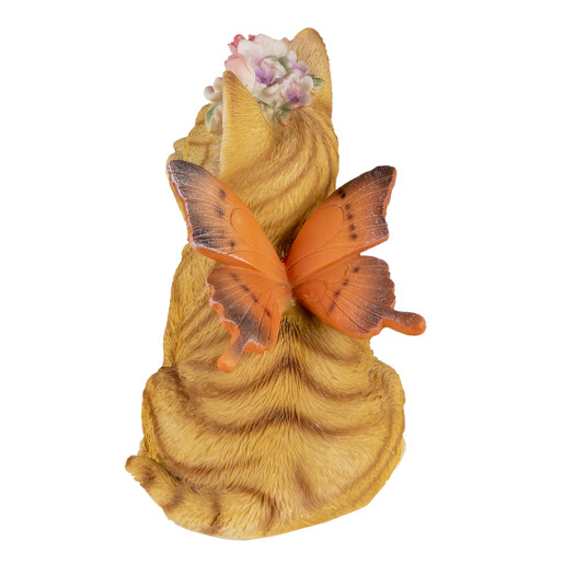 Figurina polirasina maro Pisicuta 12x10x15 cm
