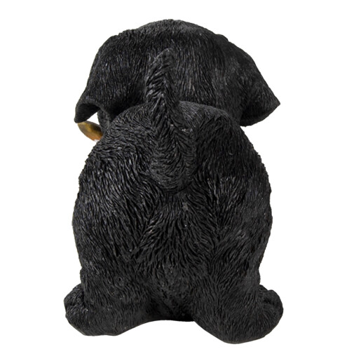 Figurina polirasina neagra maro Catelus 20x8x11 cm