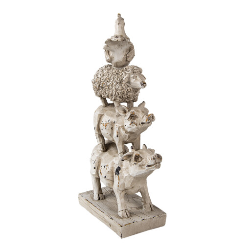 Figurine polirasina bej antichizat Animale 17x8x32 cm