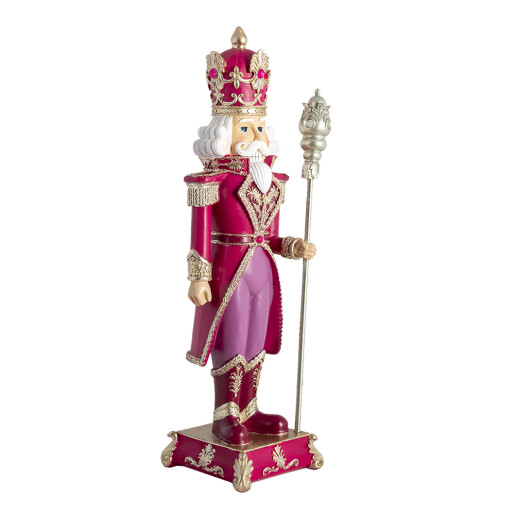 Figurina Spargatorul de Nuci polirasina roz 14x12x46 cm