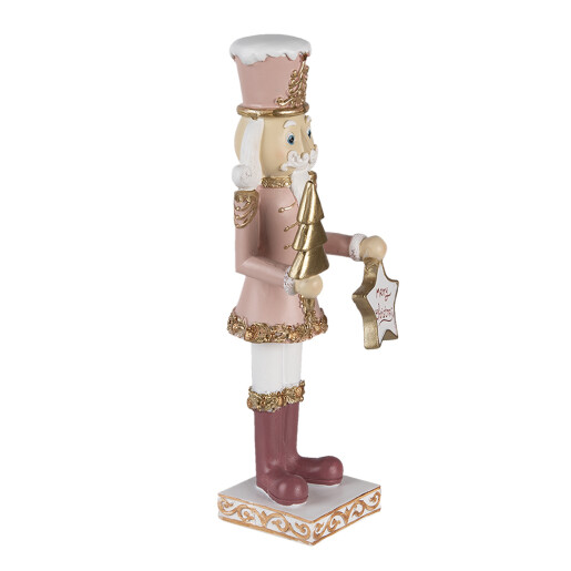 Figurina Spargatorul de Nuci polirasina roz 9x7x22 cm