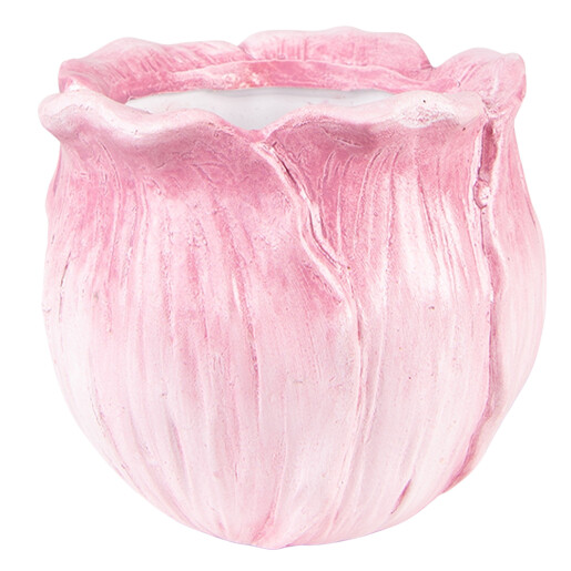 Set 2 ghivece flori ceramica roz 12x12x10 cm