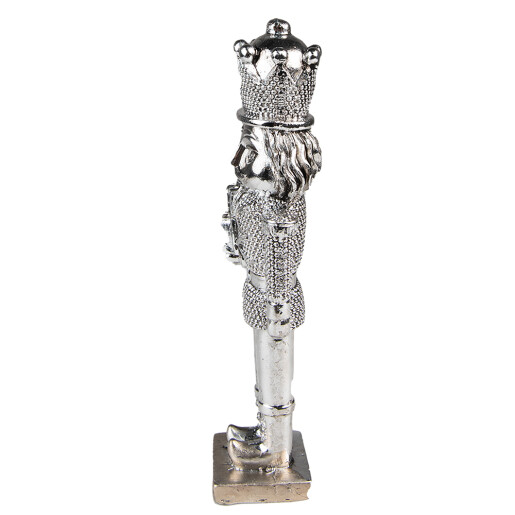 Figurina Spargatorul de Nuci polirasina argintie 5x4x16 cm