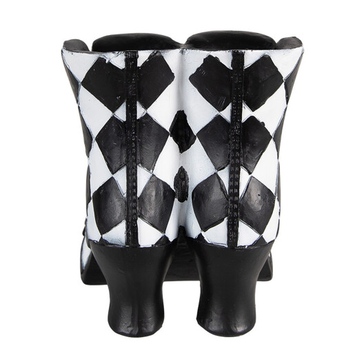Decoratiune Cizme polirasina alba neagra 15x12x15 cm