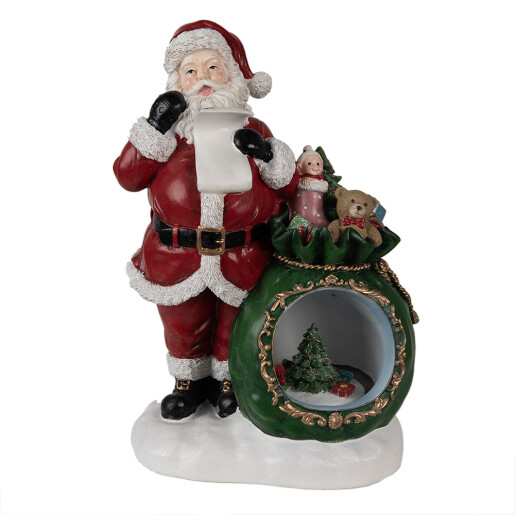 Figurina muzicala Mos Craciun polirasina 26x16x36 cm