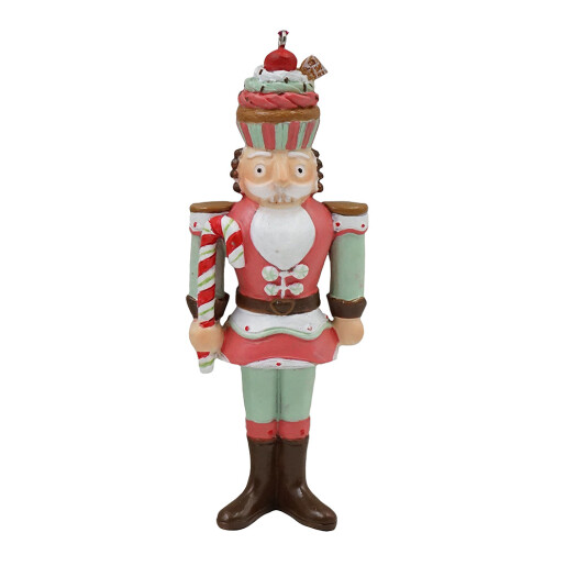 Ornament brad Spargatorul de Nuci polirasina multicolora 5x3x12 cm