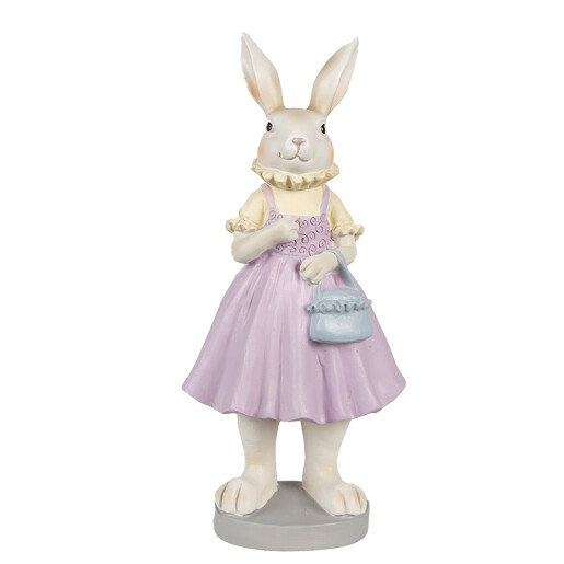 Figurina Iepuras Paste Girl polirasina multicolora 12x10x27 cm