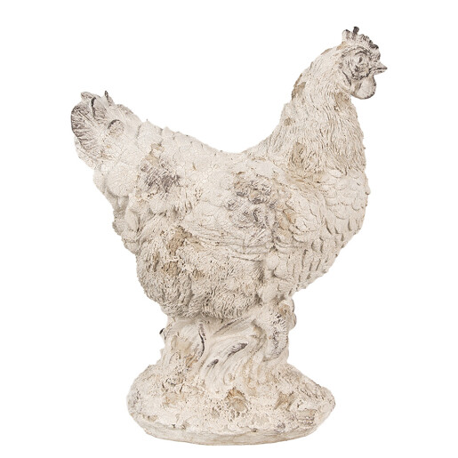 Figurina Gaina polirasina bej vintage 21x12x26 cm