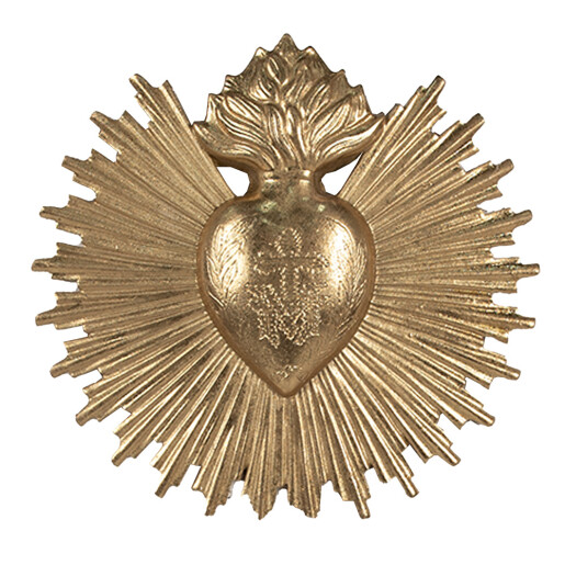 Decoratiune perete polirasina aurie 17x2x16 cm