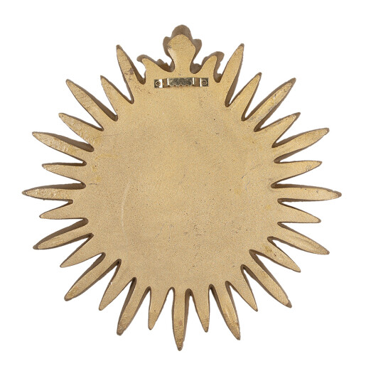 Decoratiune perete Inimioara polirasina aurie 25x3 cm