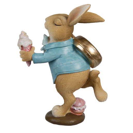 Figurina Iepuras Paste polirasina multicolora 10x6x14 cm