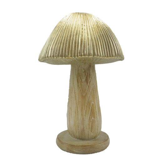 Ciupercuta decorativa polirasina maro 13x20 cm