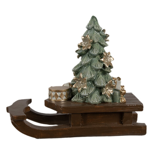 Decoratiune Craciun Brad si Sanie polirasina 20x8x17 cm