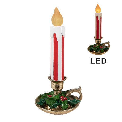 Lumanare cu led polirasina multicolora 18x17x38 cm