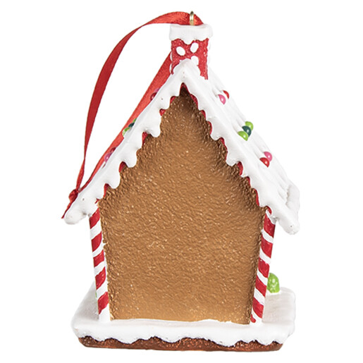 Set 2 ornamente brad Casuta Turta Dulce polirasina 7x5x9 cm