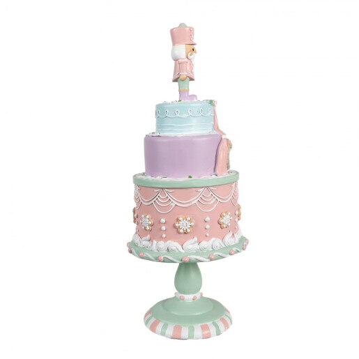 Figurina Tort Craciun polirasina multicolora 17x42 cm