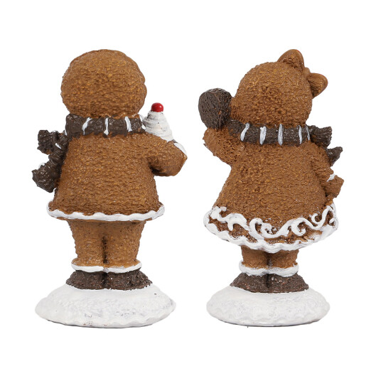 Set 2 figurine Turta Dulce polirasina multicolora 2x2x5 cm
