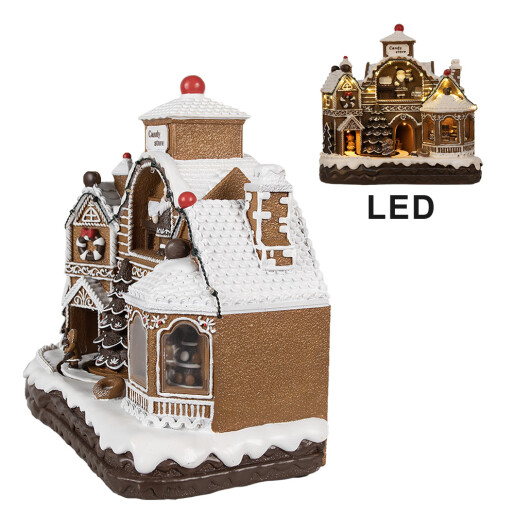 Decoratiune Craciun muzicala cu led polirasina multicolora 33x17x30 cm