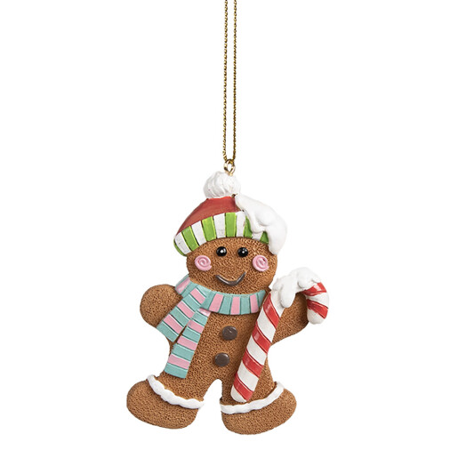Set 6 ornamente brad Turta Dulce polirasina 6x1x8 cm