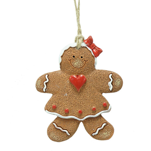 Set 4 ornamente brad Turta Dulce polirasina 7x1x8 cm