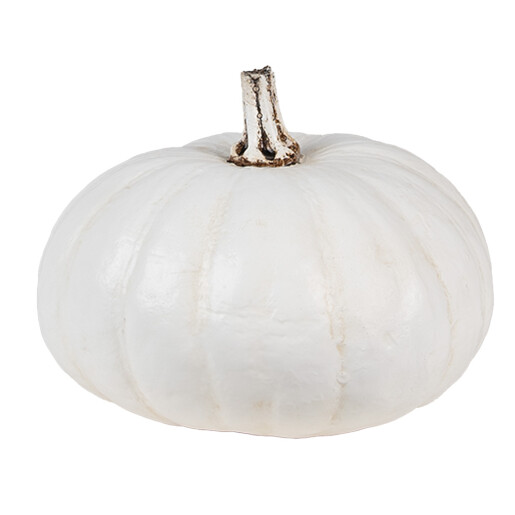 Dovleac decorativ polirasina alba 17x13 cm