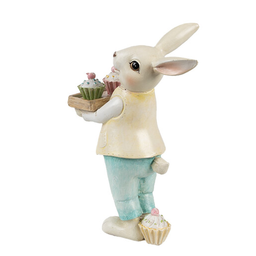 Figurina Iepuras Paste polirasina multicolora 11x6x16 cm