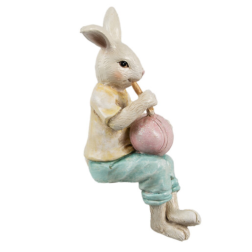 Figurina Iepuras Paste polirasina multicolora 7x5x14 cm