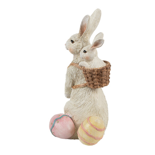 Figurina Iepurasi Paste polirasina multicolora 10x9x16 cm