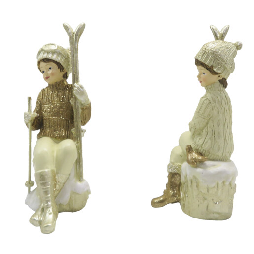 Set 2 figurine Copii polirasina 10x7x18 cm