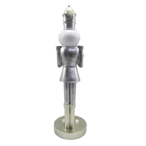 Figurina Spargatorul de Nuci polirasina argintie 14x11x40 cm