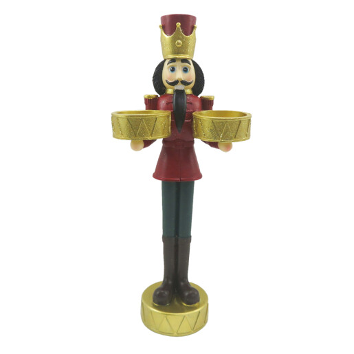 Figurina Spargatorul de Nuci cu suporturi lumanari 12x8x28 cm