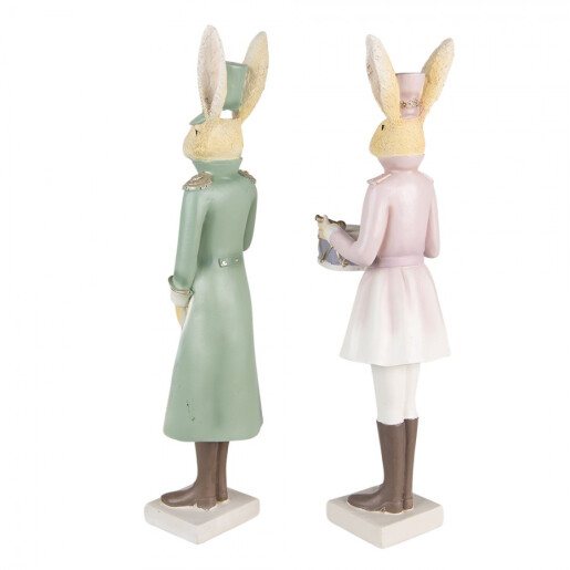 Set 2 figurine Iepurasi Paste 11x10x43 cm