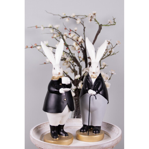 Set 2 figurine Iepurasi Paste 13x11x34 cm